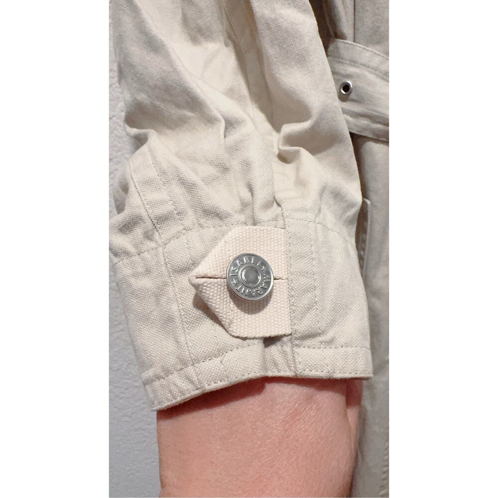 Isabel Marant Etoile Oversized Cotton Trench Coat Cream FR34 US2 - Picture 9 of 13